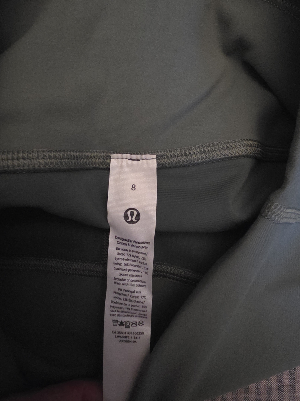 NEW Lululemon 8 Wunder Train High-Rise 23 Grey Eucalyptus GREU Green Leggings - Picture 6 of 7